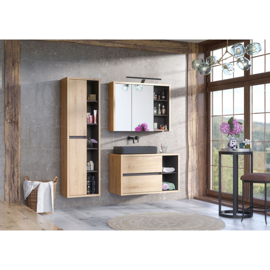 COMAD UM-6276 SLIM 40 GREY DP - Lavandino da appoggio SLIM 37x37 cm ceramiche/opaco grigio