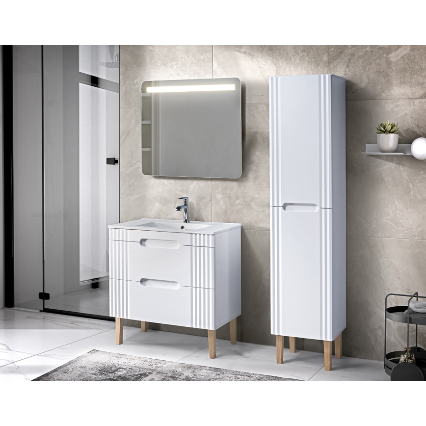 COMAD UM-CFP LAVA 80D - Lavandino incassato LAVA 81x46 cm ceramiche/bianco lucido