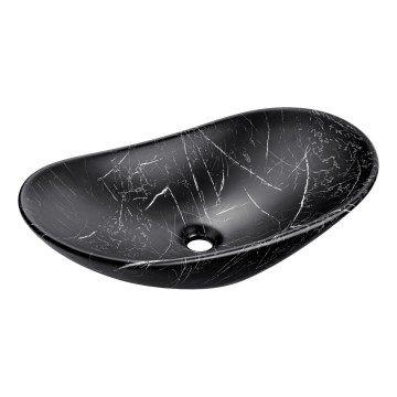 COMAD UN-LENA-MB2 - Lavandino da appoggio LENA 61,5x36 cm ceramiche/opaco nero