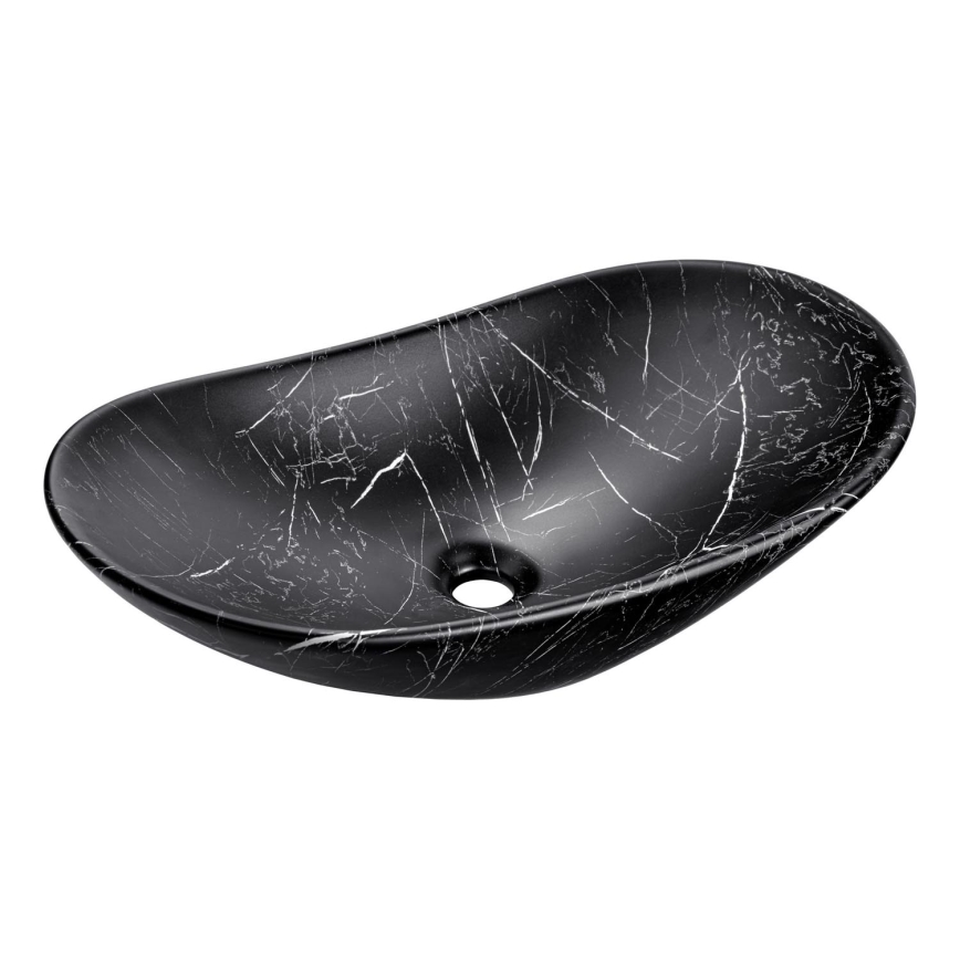COMAD UN-LENA-MB2 - Lavandino da appoggio LENA 61,5x36 cm ceramiche/opaco nero