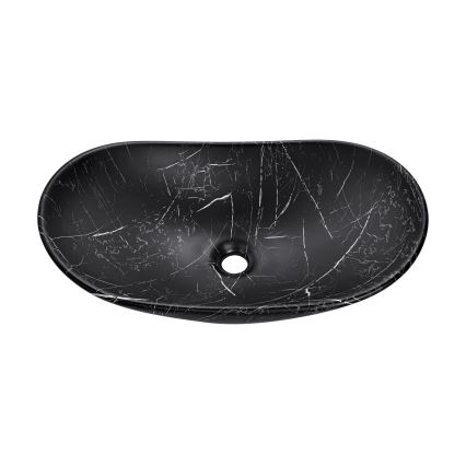 COMAD UN-LENA-MB2 - Lavandino da appoggio LENA 61,5x36 cm ceramiche/opaco nero