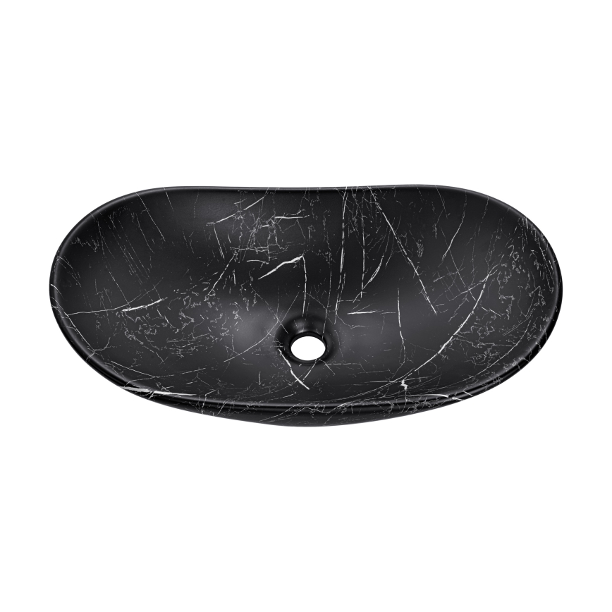 COMAD UN-LENA-MB2 - Lavandino da appoggio LENA 61,5x36 cm ceramiche/opaco nero