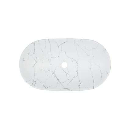 COMAD UN-LENA-MW17 - Lavandino da appoggio LENA 61,5x36 cm ceramiche/bianco opaco
