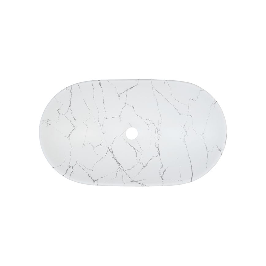 COMAD UN-LENA-MW17 - Lavandino da appoggio LENA 61,5x36 cm ceramiche/bianco opaco