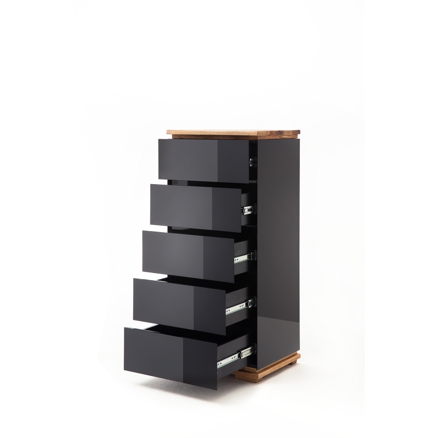 Comò ARVI nero/rovere