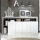 Comò LENOR 184x93x42 cm bianco/grigio effetto cemento
