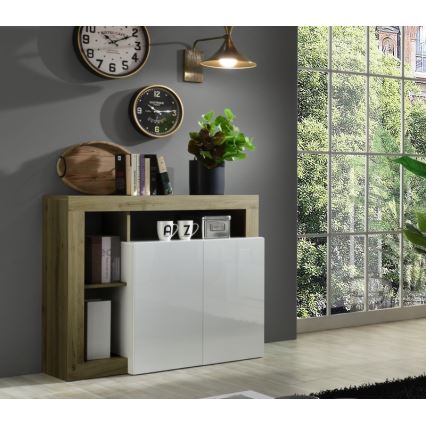 Comò LENOR bianco/marrone