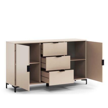 Comò LORA beige con cassetti e ante