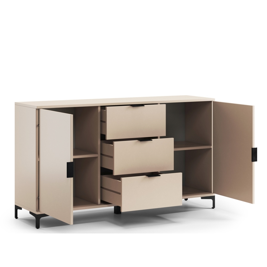 Comò LORA beige con cassetti e ante