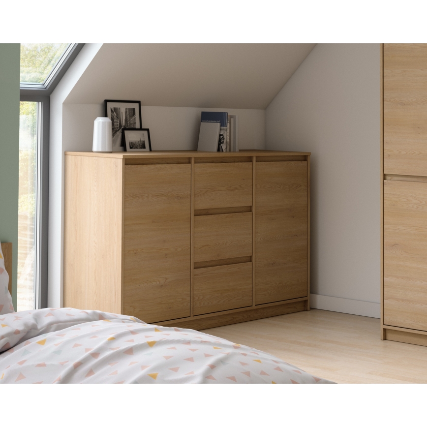 Comò MIYABI 138x86x40 cm rovere Cremona
