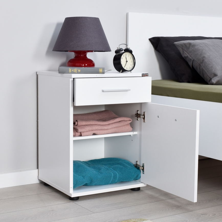 Comodino 57x40 cm bianco