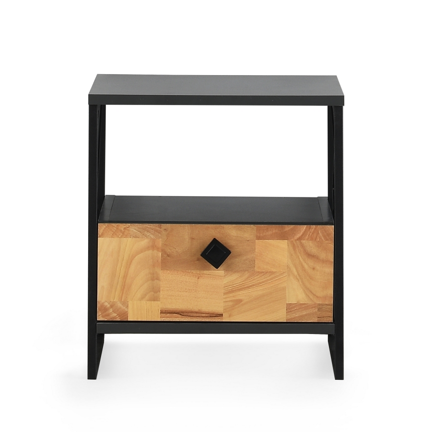 Comodino ALTUNIZADE 50x45 cm nero/marrone