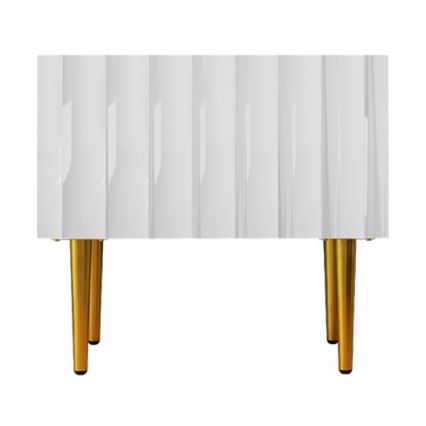 Comodino ARCOS 46x50 cm bianco/oro