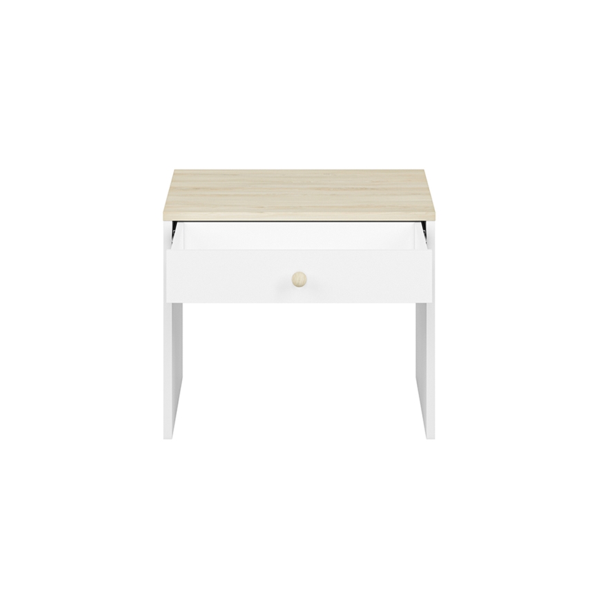 Comodino BUBO 58x69 cm bianco/beige