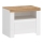 Comodino DAMINO 50,5x60 cm bianco/rovere wotan