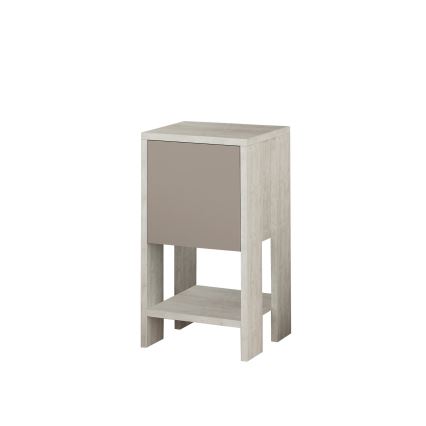 Comodino EMA 55x30 cm bianco/beige