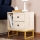 Comodino GLIMMER 50x45,2 cm beige/oro