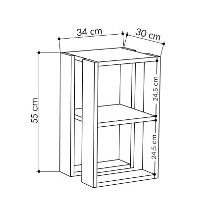 Comodino LONIE 55x30 bianco