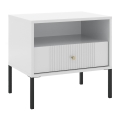 Comodino LUE 54x39 cm bianco/nero