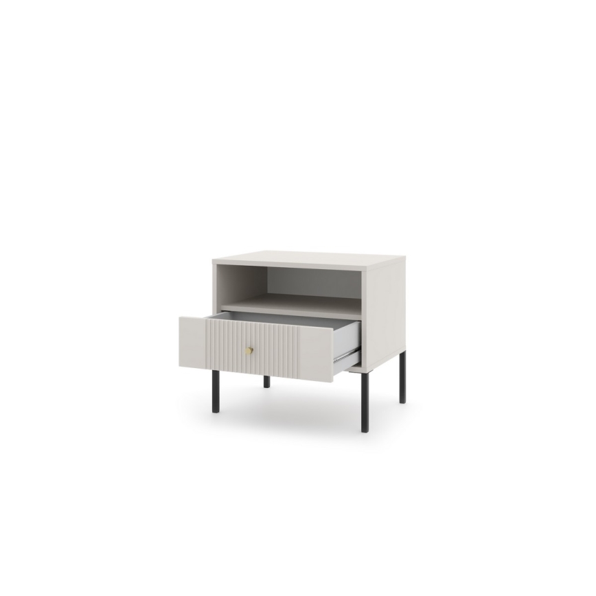 Comodino LUE beige/nero