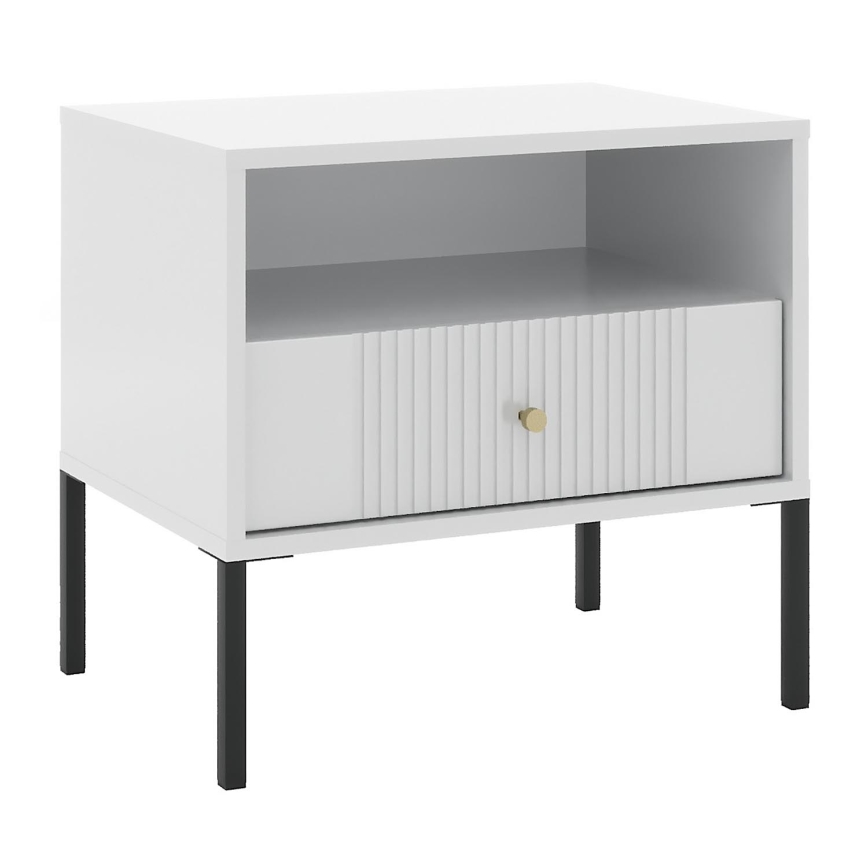 Comodino LUE bianco/nero