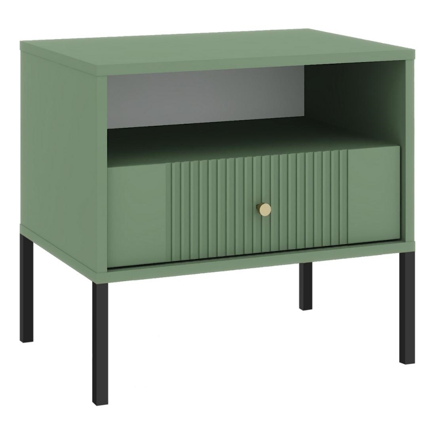 Comodino LUE verde/nero