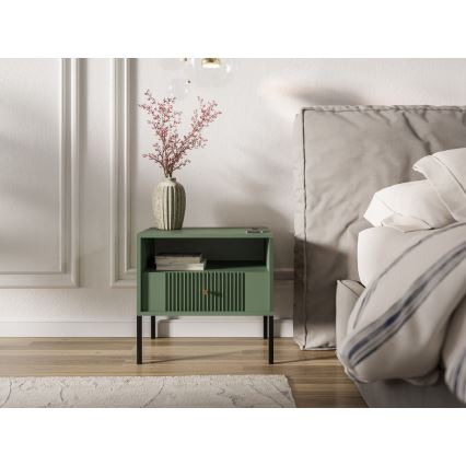 Comodino LUE verde/nero