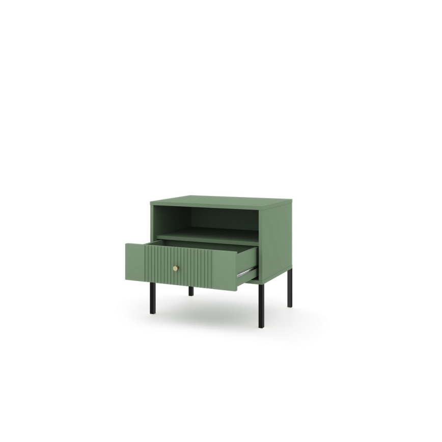 Comodino LUE verde/nero