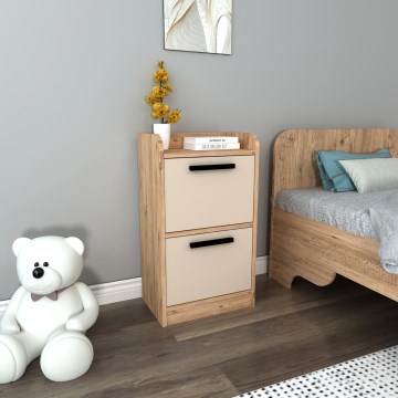 Comodino LUSES 79,4x45 cm pino atlantic/beige