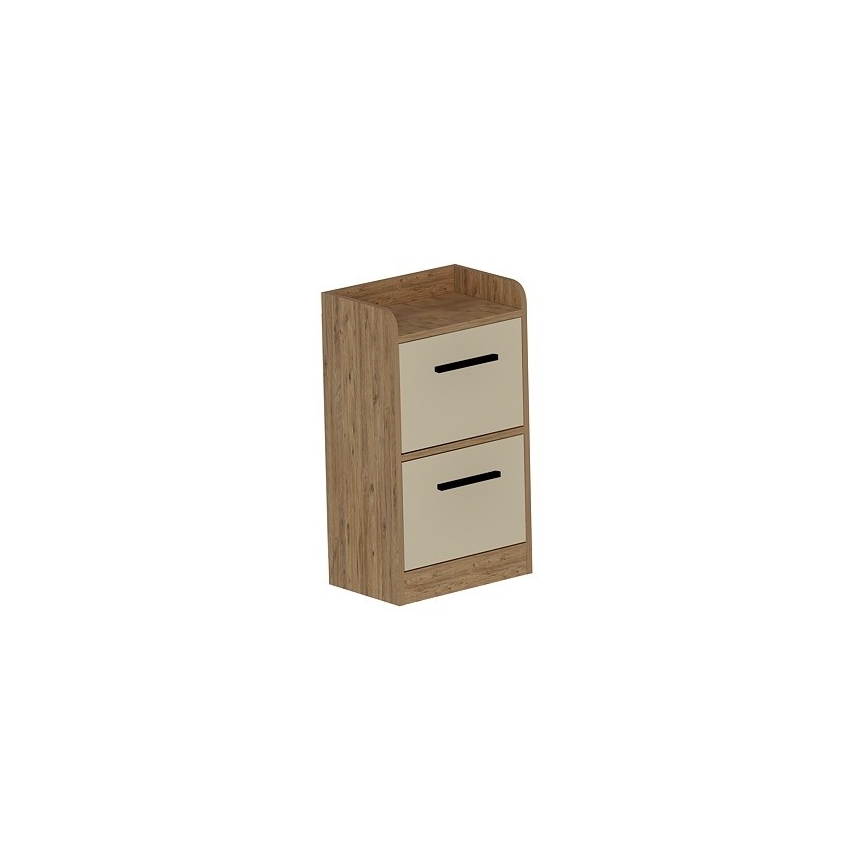Comodino LUSES 79,4x45 cm pino atlantic/beige