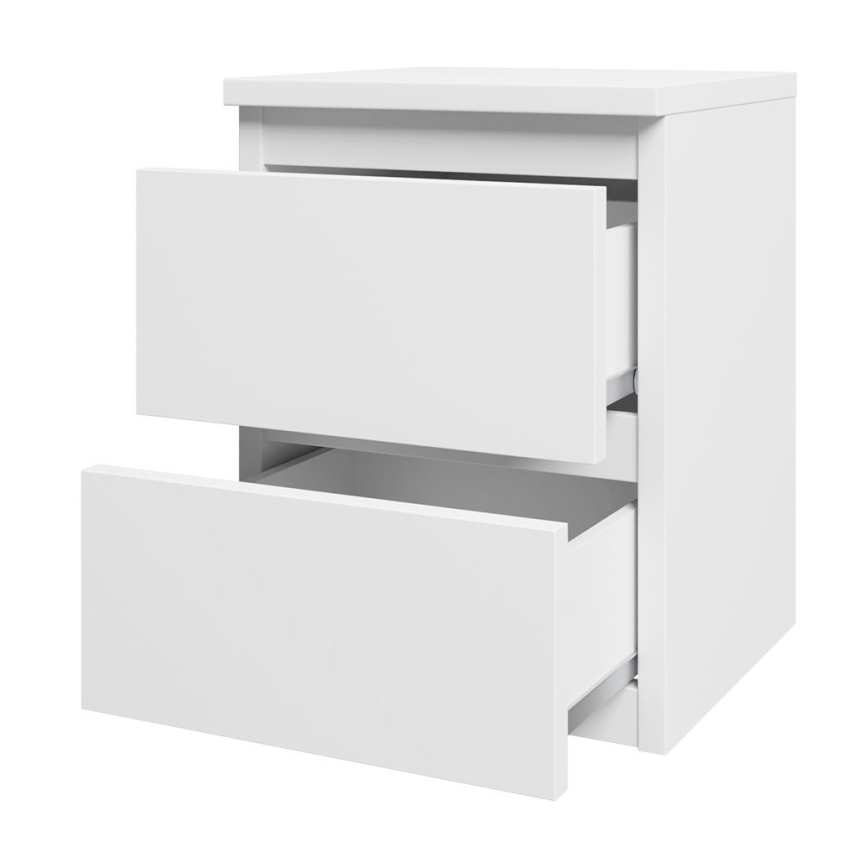 Comodino MALWA 40x40 cm bianco opaco