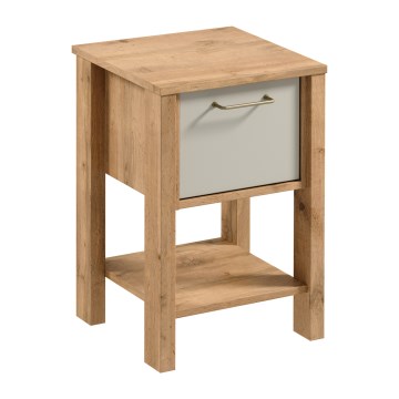 Comodino MENTA 42x59 cm rovere Wotan/grigio