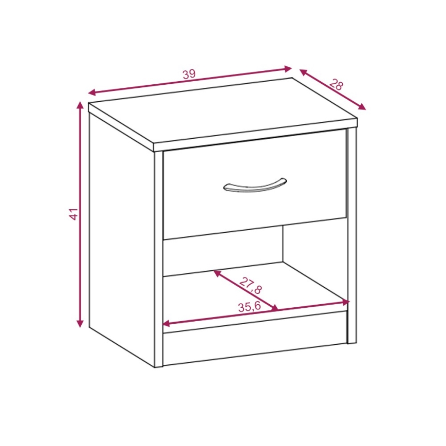 Comodino NED rovere Wotan