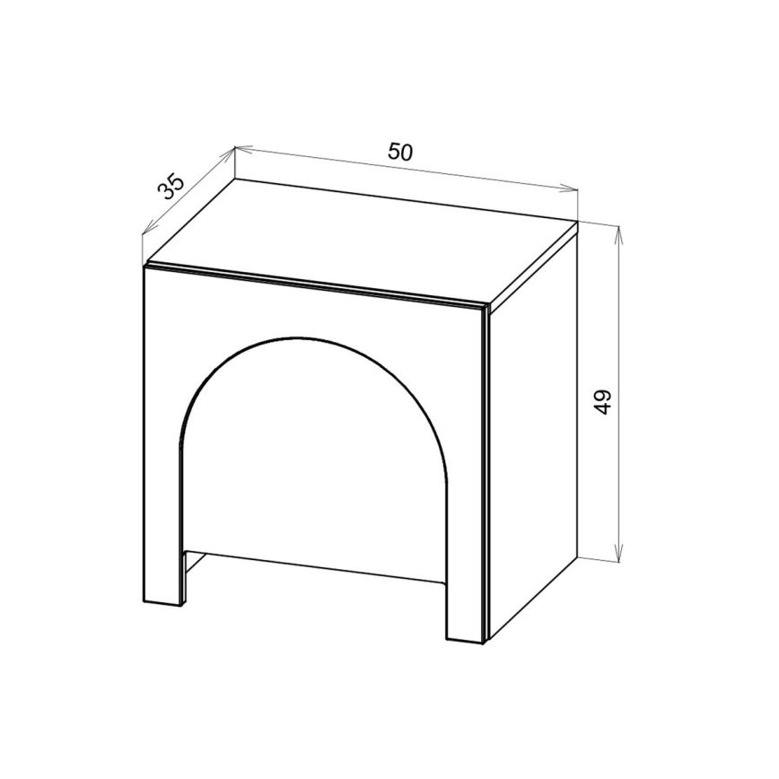 Comodino NIO cashmere/beige