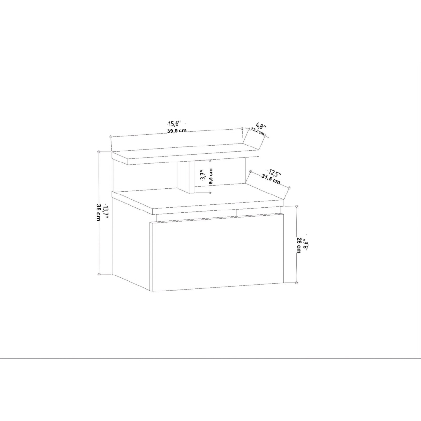 Comodino NOVEN antracite