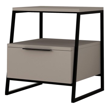 Comodino ORI nero/taupe