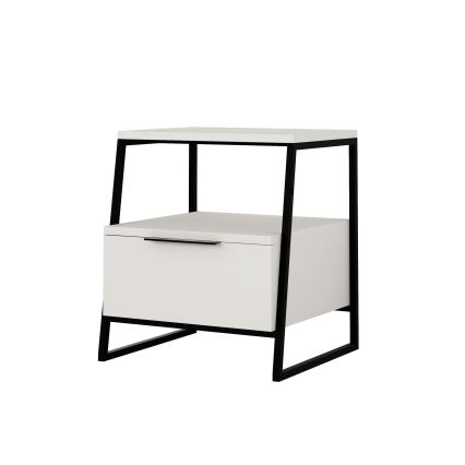 Comodino PAL 50x45 cm bianco/nero