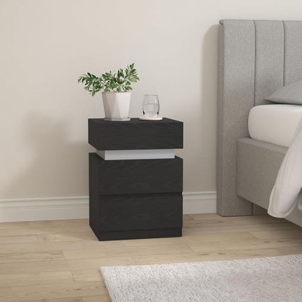 Comodino SMARTIE con illuminazione integrata, nero