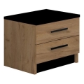 Comodino TOD rovere craft/nero