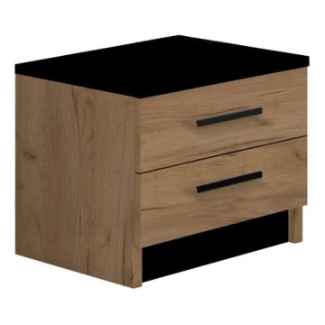 Comodino TOD rovere craft/nero