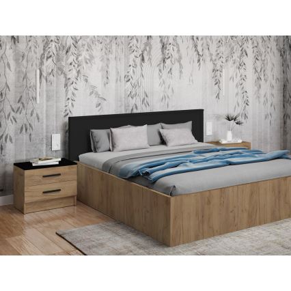 Comodino TOD rovere craft/nero