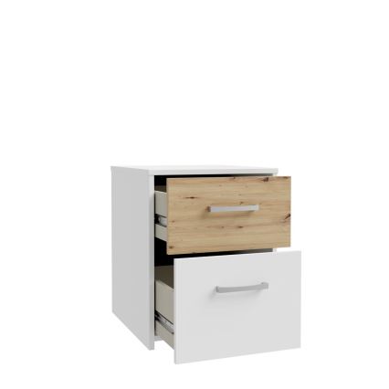 Comodino URO rovere artisan/bianco