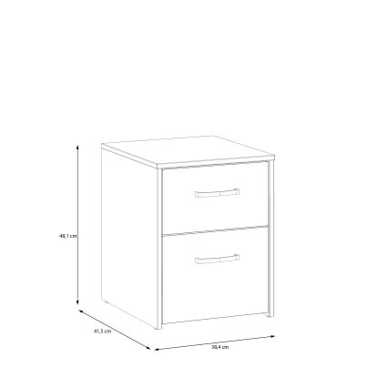 Comodino URO rovere artisan/bianco