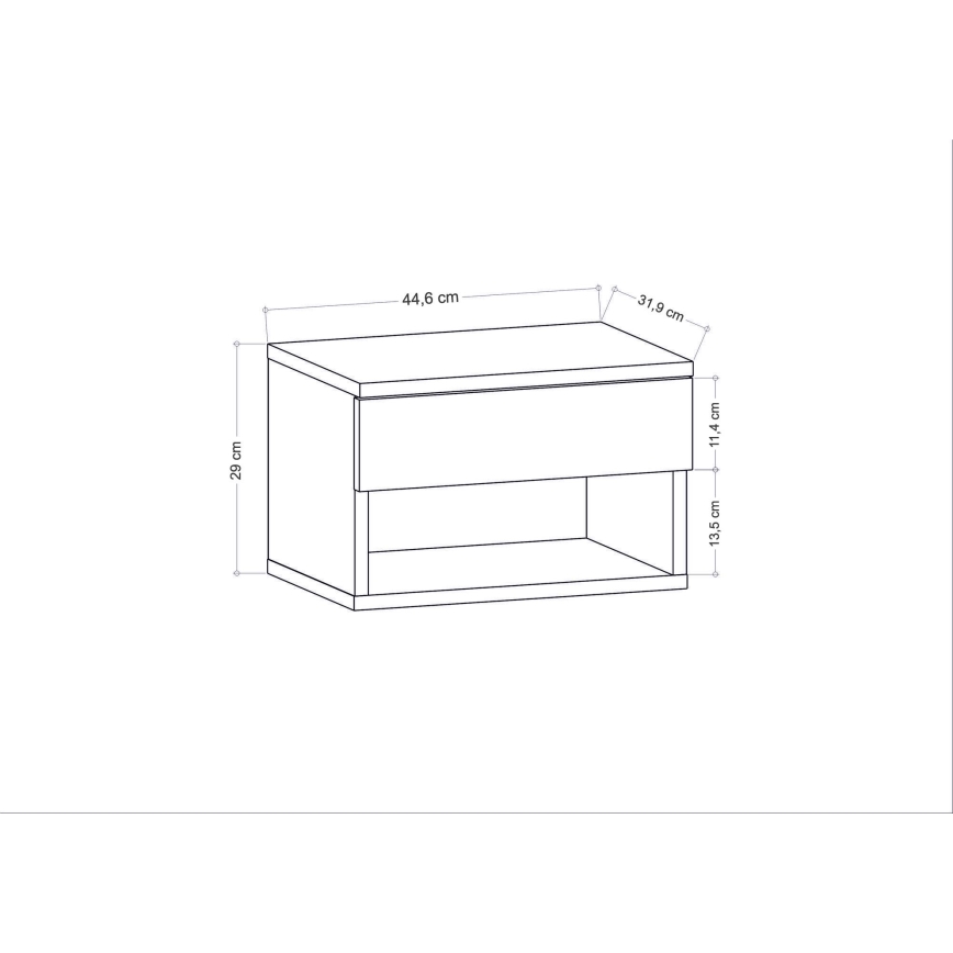 Comodino VETRA bianco