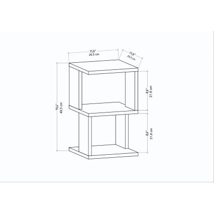 Comodino ZUNA antracite