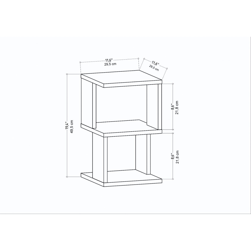 Comodino ZUNA antracite