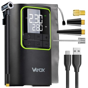 Compressore d'aria digitale tascabile 5V 4000 mAh, nero