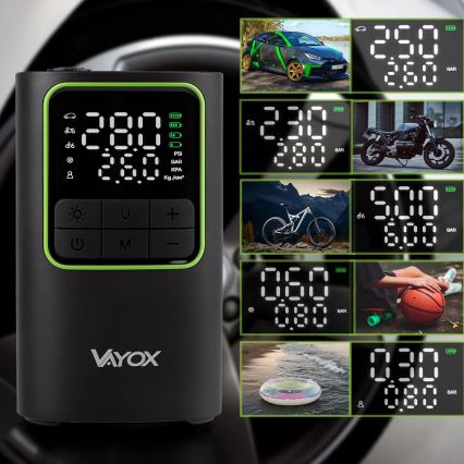 Compressore d'aria digitale tascabile 5V 4000 mAh, nero