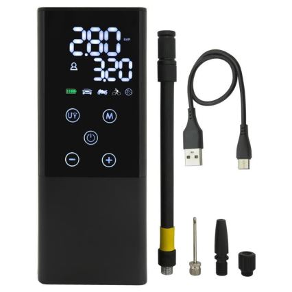 Compressore digitale tascabile 4000 mAh 5V nero
