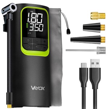 Compressore digitale tascabile 5V 8000 mAh nero